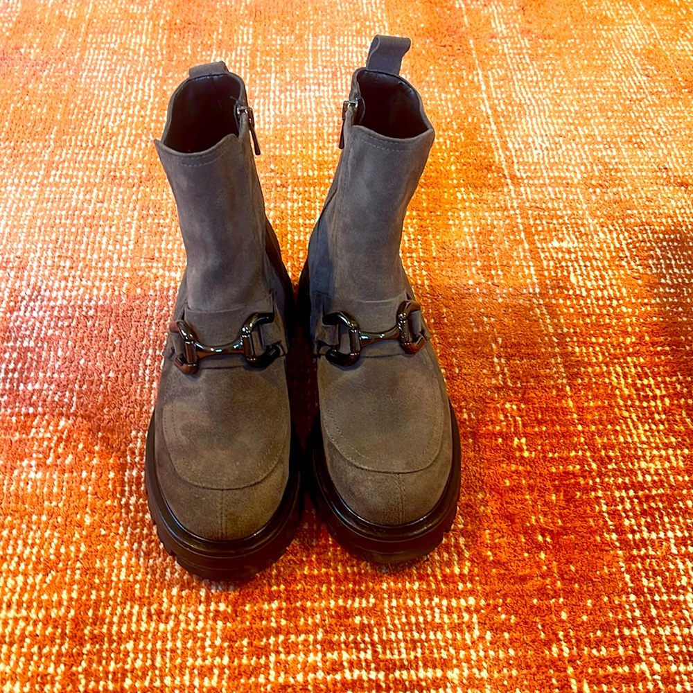 275 Central “Larissa” Suede Metal Bit Boot
